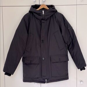 Sandro Black Hooded Winter Coat